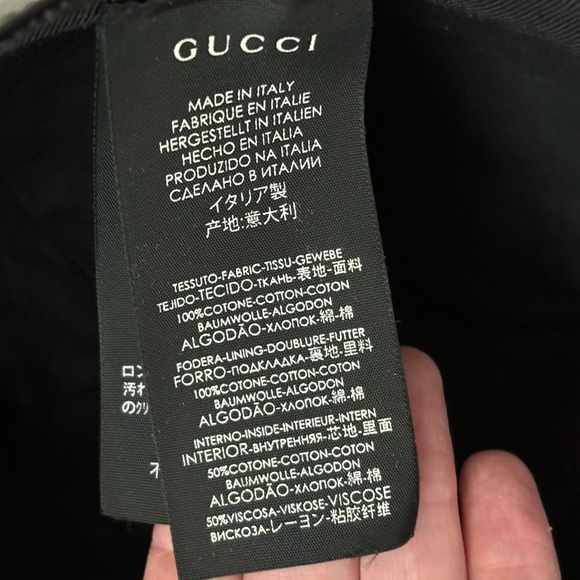 GUCCI Montecarlo Unisex/Mens Black Logo Baseball Cap Size Large - Picture 9 of 9